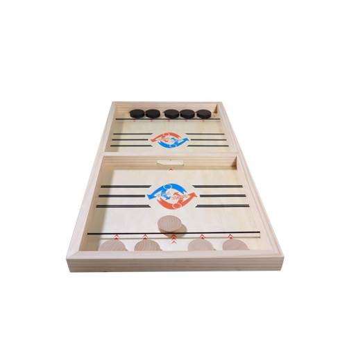 Jeu de balle de curling en bois Fast Slingshot Puck Game