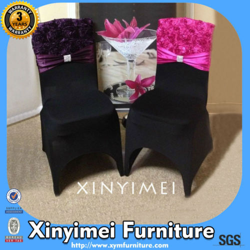 Ruffle Spandex Chair Covers With Diamond buckle,Spandex Chair And Table Covers,Wedding Sash Buckle