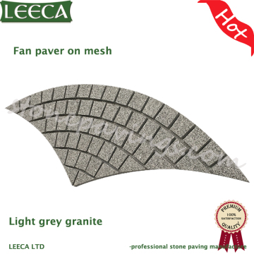 Light grey fan mesh back china granite pavers