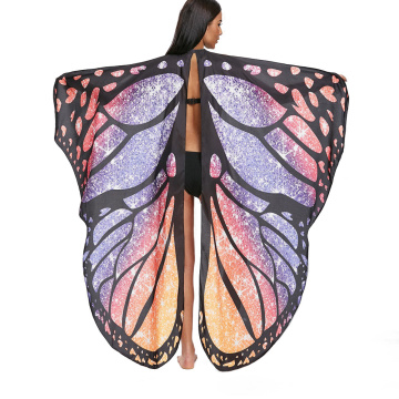 Butterfly Wings Shawl Fairy Soft Fabric for Women Ladies Party Nymph Costume Accessory