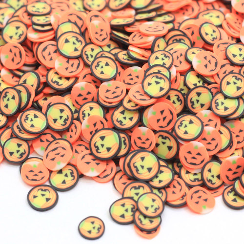 Vente en gros citrouille de dessin animé coloré tranches d&#39;argile polymère boue argile slime remplissage artisanat faisant autocollant d&#39;ongle Scrapbooking