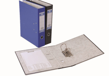 Blue leather put folder