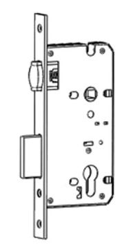 Roller latch mortise lock with deadbolts