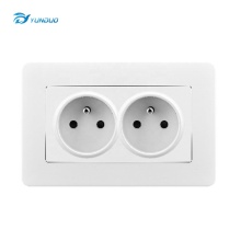 German Standard Quadruple Wall Switch 16A 250V EU Socket for Home Lighting Control