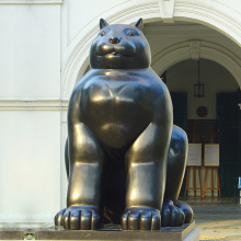 High Workmanship Fernanado Botero Jeff Cat 6ft Bronze statues