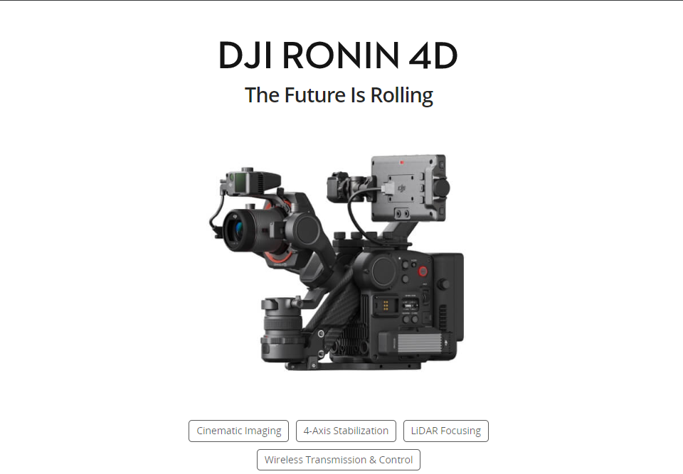 DJI Ronin 4D-6K DJI Ronin 4D-8K Wireless Transmission 4-Axis Stabilization LiDAR Focusing Full-Frame Gimbal Camera