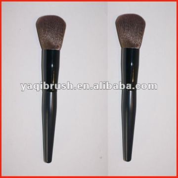 Shiny black handle powder facial brush