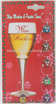 Gift card wine glass rings