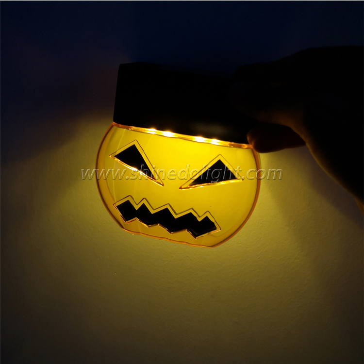 solar for garden fence Step halloween pumpkin lamp