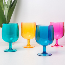 Colorful Youthful Reusable Plastic Wine Cup for Parties