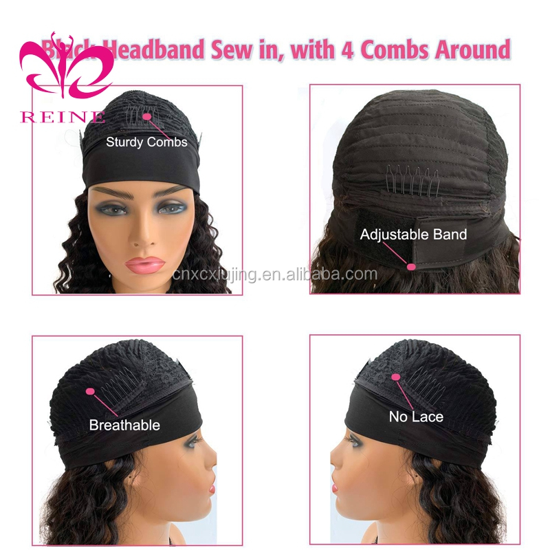 Best cuticle aligned virgin cheap remy natural virgin hair wigs,brazilian wholesale 100% human hair for black women headband wig