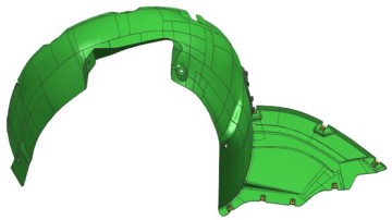 Wheel housing injection mould