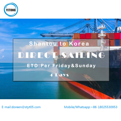 Shantou Logistics Seefracht nach Korea