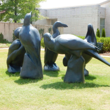 life size metal bronze garden ducks statues