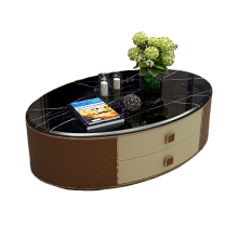 Modern Luxury Large Round Black Marble Coffee Table