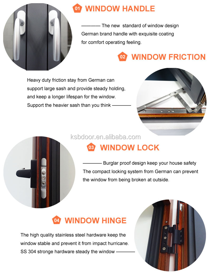 Foshan supplier custom tinted glass door and windows aluminum window