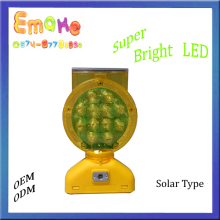 roadway warning signal solar flash warning light
