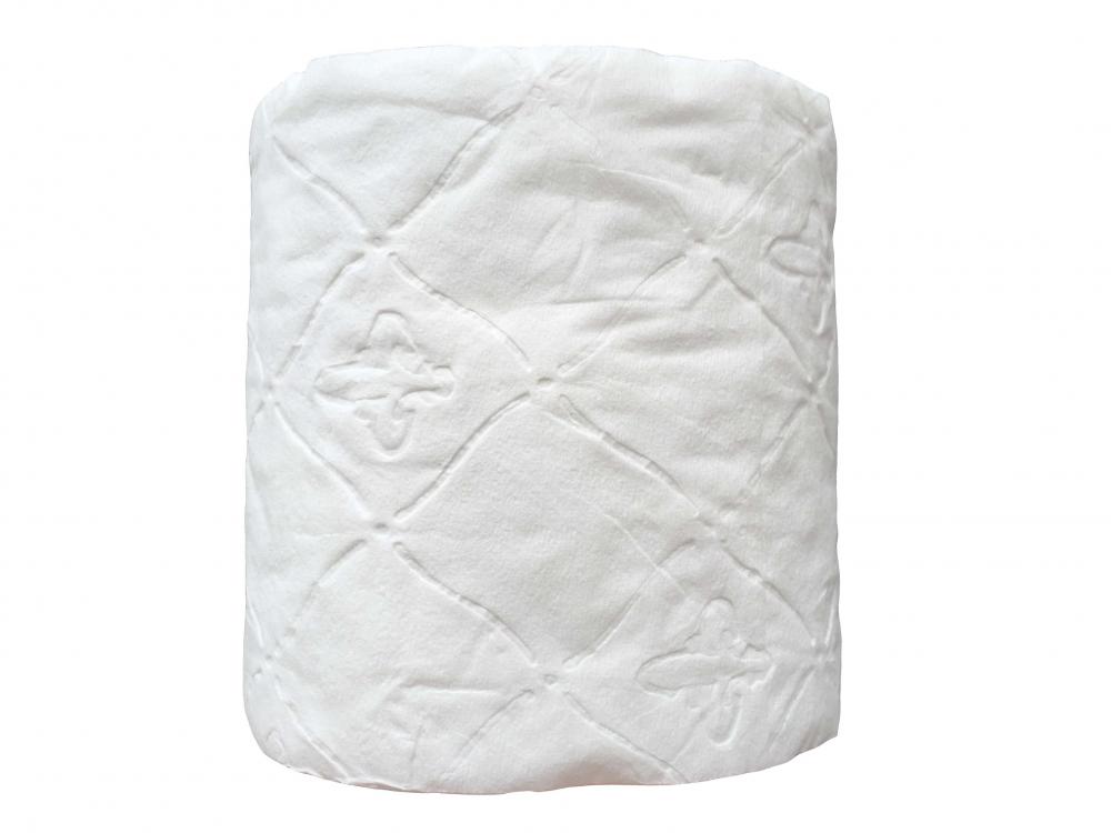 Papier de tissu roulé imprimé de toilettes en pâte de bambou personnalisée