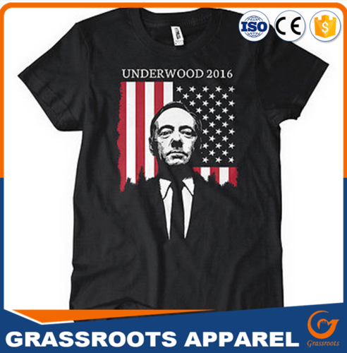 Cheap wholesale custom made black blank election t-shirt cheap election t-shirts