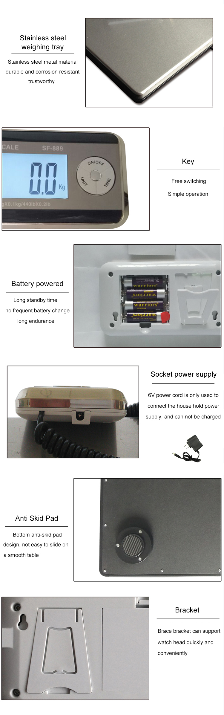 sf889 440lbs LCD Postal platform digital scale floor bench 200kg Weigh scale