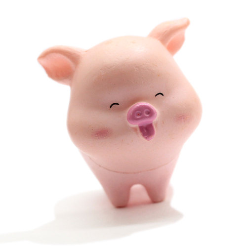 6 sztuk / zestaw żywica różne style Cartoon Pig Charms Kawaii Piggy Ornament rzemiosło dla bajkowego ogrodu dekoracja biurowa akcesoria do majsterkowania