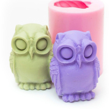 fundant silicone owl decoration candle mold