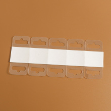 Self-Adhesive Hanging Slot Clear Plastic Hang Tags for Retail Display
