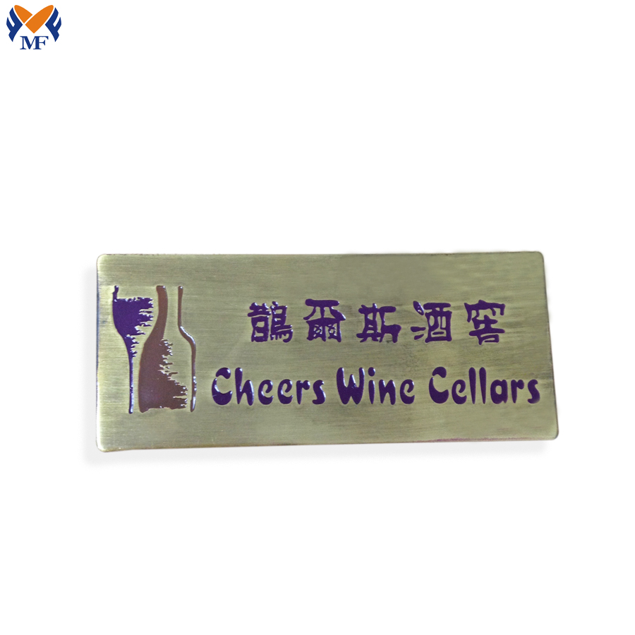 Customized metal label logo sticker metal plate