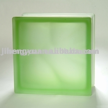 Acid green cloudy glass block, glass block factory, China glass block