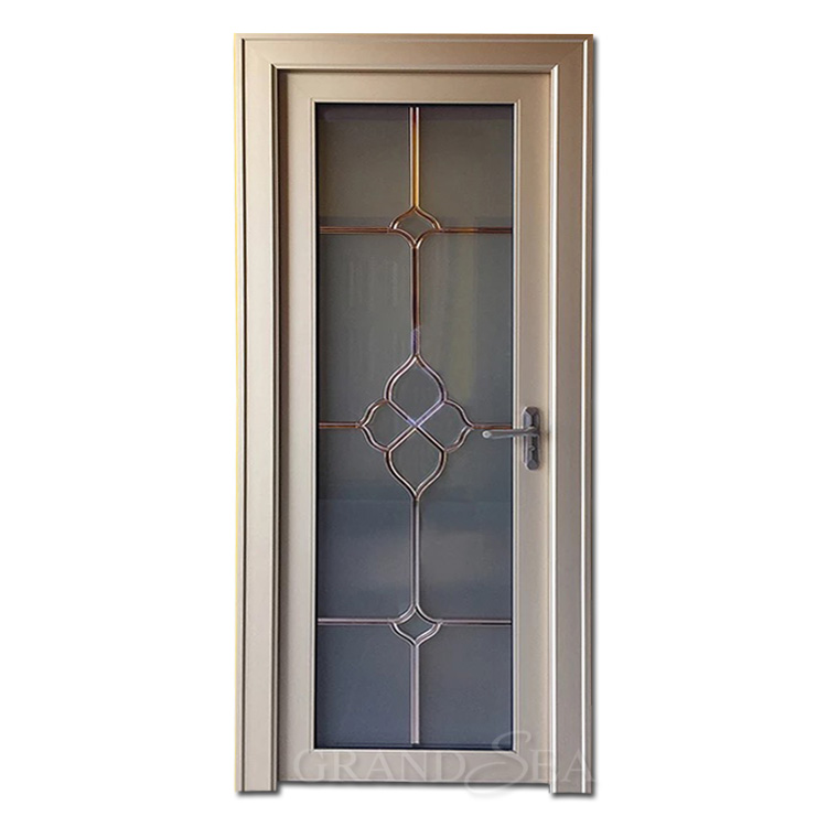 High-grade champaign gold face aluminum storage room swing glass door