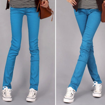20 coloured sexy fitting stretch fabric skinny cotton girl jeans