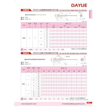 SKH-51 to-sektions ejektorstift JIS standard formdele