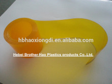 Flexible Translucent Yellow Frosted PVC Strip Rolls