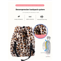 wholesale Plush Cartoon Mini Travel Bag Plush leopard print Backpack Toddler Baby Girl Boy School Bag for kids school bags