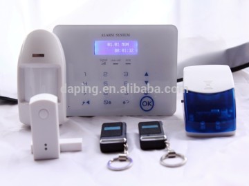 touch screen wireless gsm alarm sytem phone line PSTN home alarm systems with doorbell function