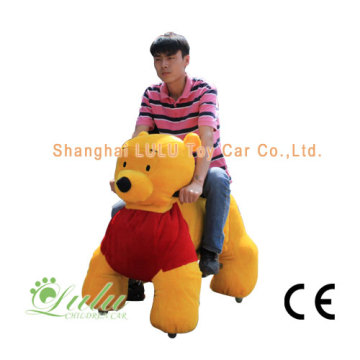 yellow-bear walking animal car