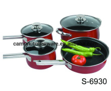 S-6930 7PCS BALLY SHAPE COLORFUL COOKWARE SET