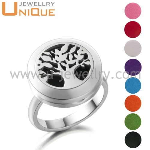 2017 Popular style tree of life design stainless steel locket ring