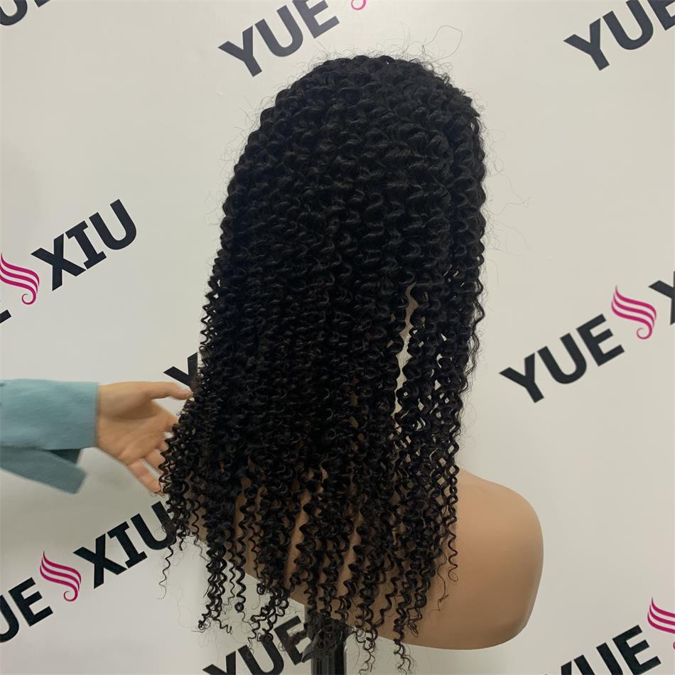 100% Brazilian Human Hair Wigs natural color kinky curly headband wigs for black women cheap headband wig human hair