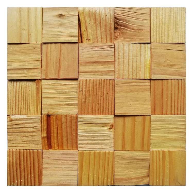 Chinese Style Bumpy Surface Manufacturing Kitchen Wood Mosaic Tile Squares