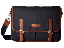 Custom high quality canvas messengers with leather trim