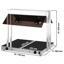 Hotel Keep Food Warm Tray Electric Buffet Warming Plate Commercial Electric Keep Food Warm Glass Hot Plate