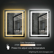 High Quality Rectangle LED Light Backlit Bathroom Mirrors