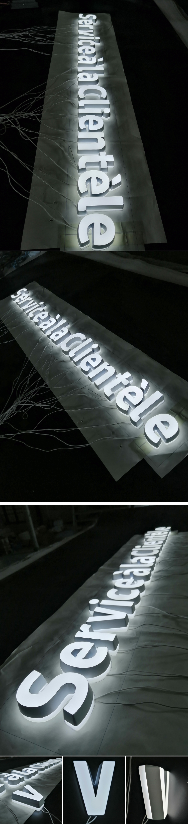 DINGYISIGN Factory Price Solid Acrylic Mini Electronic Signs Frontlit Backlit Led 3D Sign Letters For Business