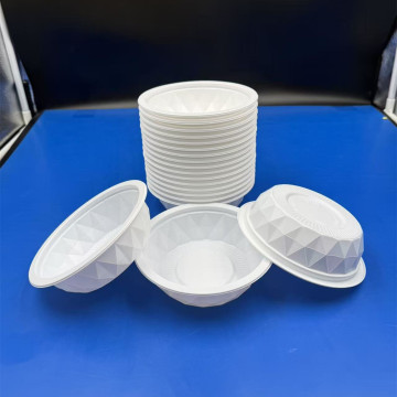 White disposable PP rice lunch bowl