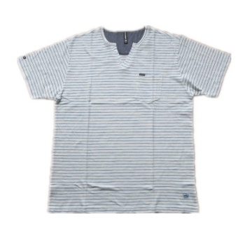 Fils de Men\ teints Stripe v-Neck T-shirt