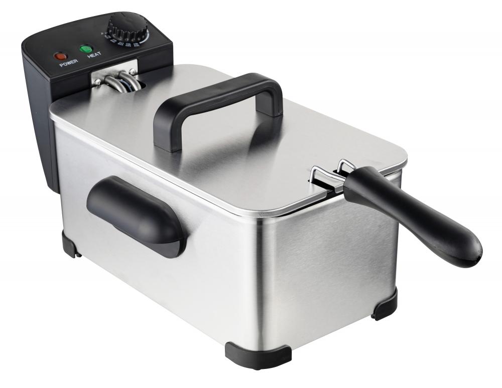 Electric Deep Fryer 2000W нержавеющая сталь с корзиной