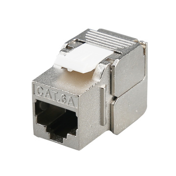 Cat6 / Cat6a STP Keystone Jack Type sansoless, 180 degrés