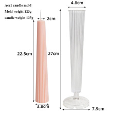 YS Art Coarse Insertion Rack Candle Rod Wax DIY Long Pole Tall 27cm Strip Pillar Plastic Candle Mold