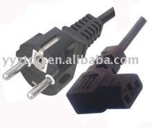 Europe power cord German plug to C13 Connector VDE,RoHS